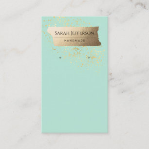 	ProfessionalFaux Gold Minimalistisch Earring Card Visitenkarte