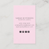 ProfessionalGold Minimalistisch-Rosa-Earring-Kart Visitenkarte (Rückseite)