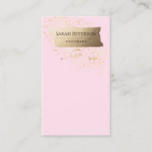 ProfessionalGold Minimalistisch-Rosa-Earring-Kart Visitenkarte (Vorderseite)