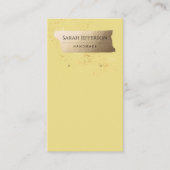 ProfessionalGold Minimalistisch Senf Earring Card Visitenkarte (Vorderseite)
