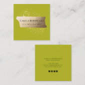 ProfessionalModern Lime Green Quadratische Visitenkarte (Vorne/Hinten)