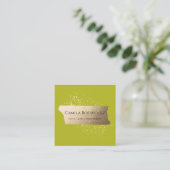 ProfessionalModern Lime Green Quadratische Visitenkarte (Stehend Vorderseite)