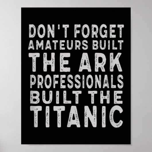 Professionals Built The Titanic Insring Motivation Poster (Vorne)