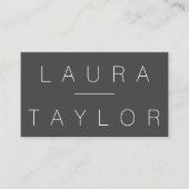 Professionell ausgefeiltes Grau Visitenkarte (Vorderseite)