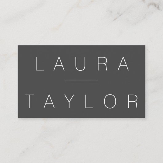 Professionell ausgefeiltes Grau Visitenkarte (Vorderseite)