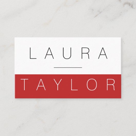 Professionell ausgefeiltes Red White Visitenkarte (Vorderseite)