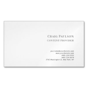 Professionell Blau Weiß Minimalistisch Modern Magnetische Visitenkarte