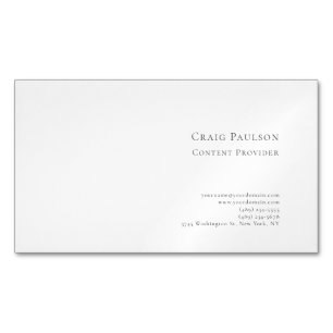Professionell Blau Weiß Minimalistisch Modern Magnetische Visitenkarte