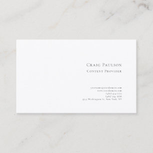 Professionell Blau Weiß Minimalistisch Modern Visitenkarte