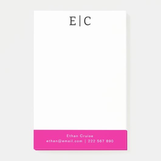 Professionell Einfach Weiß Post-it Klebezettel (Vorderseite)