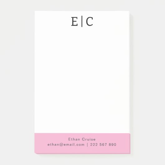 Professionell Einfach Weiß Post-it Klebezettel (Vorderseite)