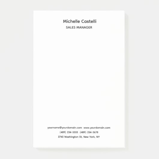 Professionell Einzigartig Klassisch Einfach Post-it Klebezettel (Vorderseite)