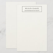 Professionell Einzigartig Klassisch Einfach Schwar Briefpapier (Vorne/Hinten)