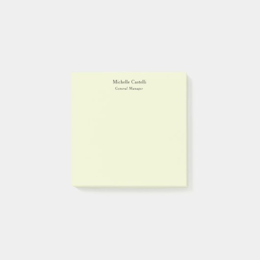 Professionell Einzigartig Klassisch Schlicht Post-it Klebezettel (Vorderseite)
