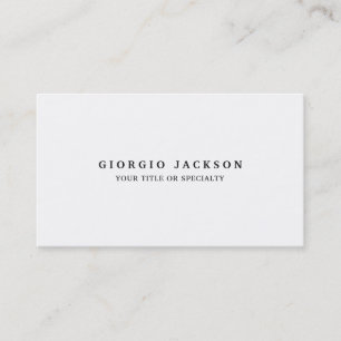 Professionell Einzigartig Schlicht Schwarz & Weiß Visitenkarte