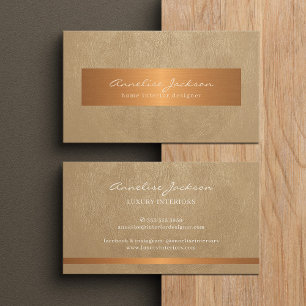 Professionell einzigartiges Beige Gold modernes El Visitenkarte