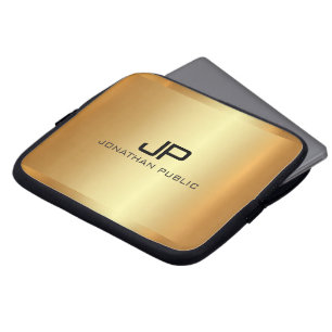 Professionell Elegant Modern Luxus Gold Vorlage Laptopschutzhülle
