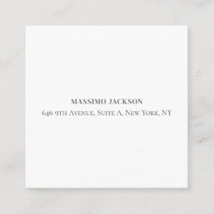 Professionell elegant modern minimalist Namen hinz Begleitkarte