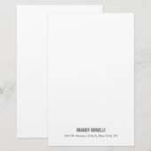 Professionell elegant modern minimalist Namen hinz Briefpapier (Vorne/Hinten)
