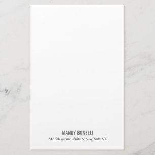 Professionell elegant modern minimalist Namen hinz Briefpapier
