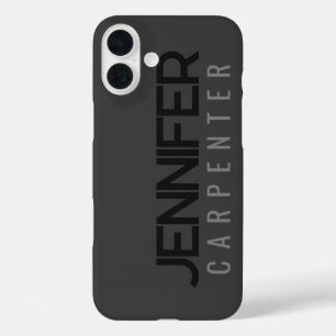 Professionell elegant modern minimalist Namen hinz iPhone 16 Plus Hülle
