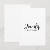 Professionell elegant modern minimalist Namen hinz Dankeskarte (Vorne/Hinten)