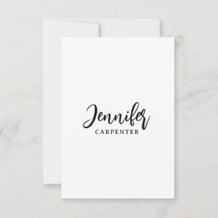 Professionell elegant modern minimalist Namen hinz Dankeskarte