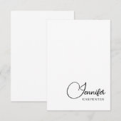 Professionell elegant modern minimalist Namen hinz Dankeskarte (Vorne/Hinten)