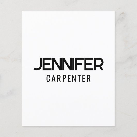 Professionell elegant modern minimalist Namen hinz Flyer (Vorne)