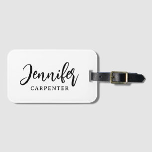 Professionell elegant modern minimalist Namen hinz Gepäckanhänger