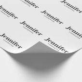 Professionell elegant modern minimalist Namen hinz Geschenkpapier (Ecke)