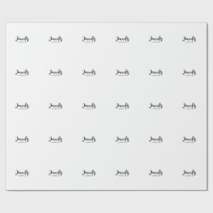 Professionell elegant modern minimalist Namen hinz Geschenkpapier