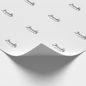Professionell elegant modern minimalist Namen hinz Geschenkpapier (Ecke)