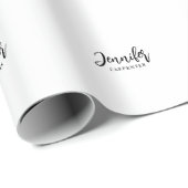 Professionell elegant modern minimalist Namen hinz Geschenkpapier (Rolleneckpunkt)