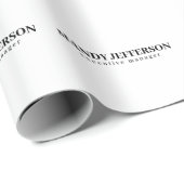 Professionell elegant modern minimalist Namen hinz Geschenkpapier (Rolleneckpunkt)