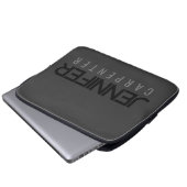 Professionell elegant modern minimalist Namen hinz Laptopschutzhülle (Vorne Knopf)