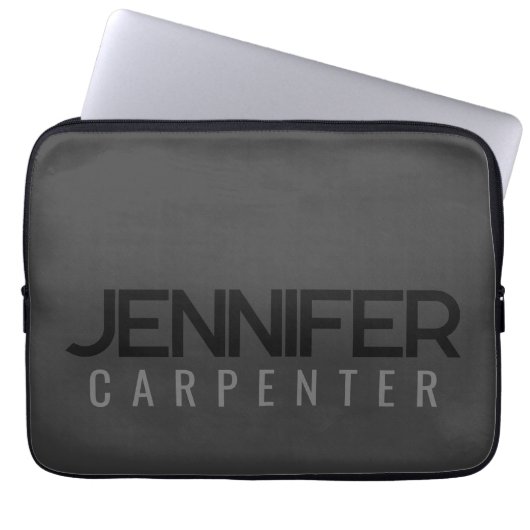 Professionell elegant modern minimalist Namen hinz Laptopschutzhülle (Vorderseite)