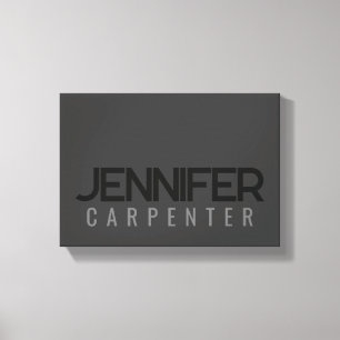 Professionell elegant modern minimalist Namen hinz Leinwanddruck