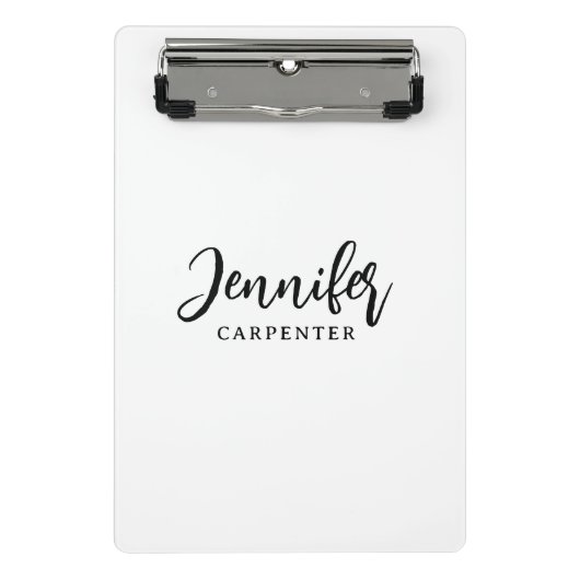 Professionell elegant modern minimalist Namen hinz Mini Klemmbrett (Vorderseite)