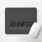 Professionell elegant modern minimalist Namen hinz Mousepad (Mit Mouse)