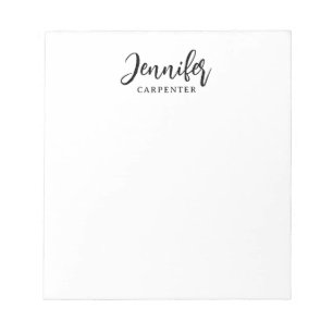 Professionell elegant modern minimalist Namen hinz Notizblock