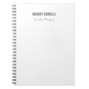 Professionell elegant modern minimalist Namen hinz Notizblock