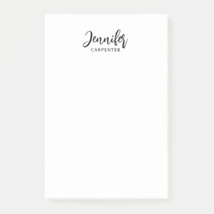 Professionell elegant modern minimalist Namen hinz Post-it Klebezettel
