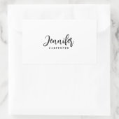 Professionell elegant modern minimalist Namen hinz Rechteckiger Aufkleber (Tasche)