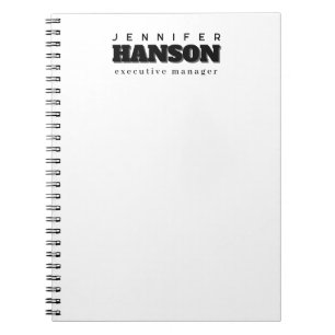 Professionell elegant modern minimalist schlicht notizblock