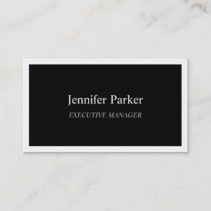 Professionell Elegant Modern Schwarz Weiß Stylisch Visitenkarte