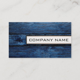 Professionell Elegant Moderne Dunkelblaue Holz-Opt Visitenkarte