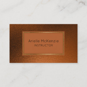 Professionell Elegant Moderne Metallische Kupfer G Visitenkarte