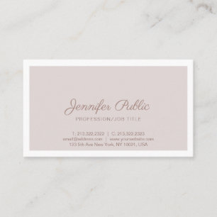Professionell Elegant Vintage Farbe Einfach Schlic Visitenkarte