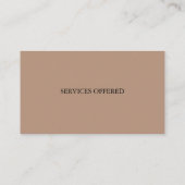 Professionell Elegant Visitenkarte (Rückseite)